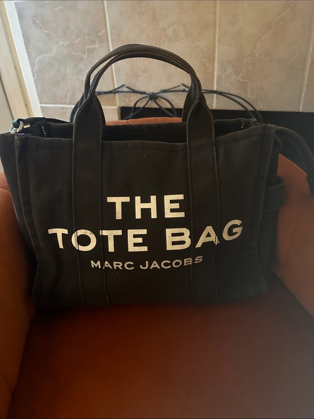 Marc Jacobs Black Canvas 'The Tote Bag' Duffel